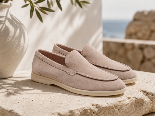 Onyx Beige Suede Loafer