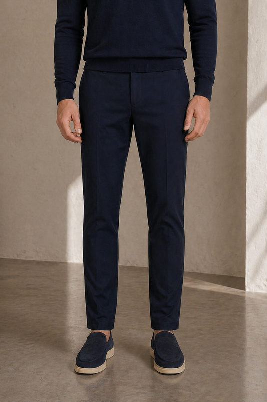Midnight Navy Blue Tailored Slim