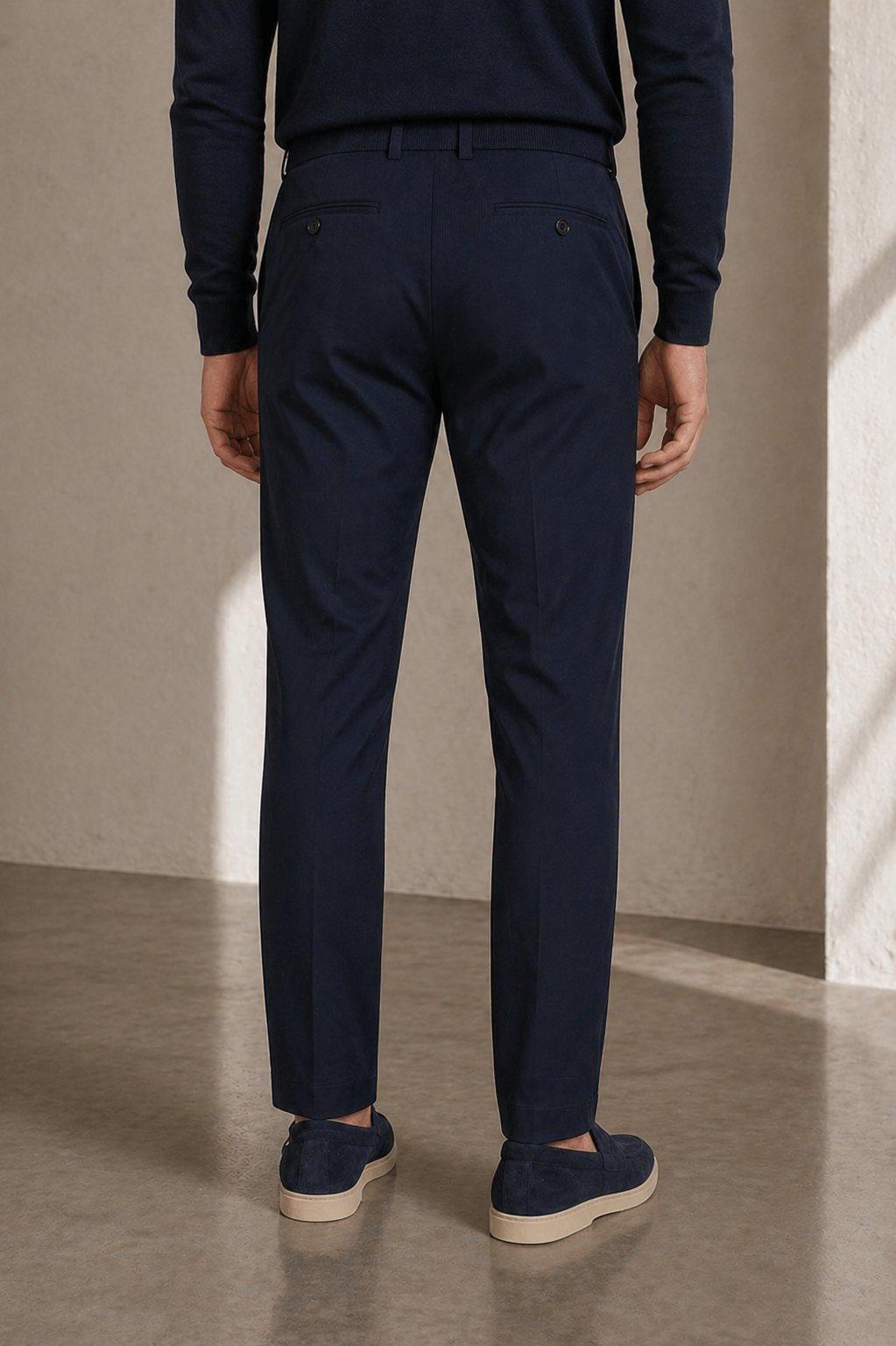 Midnight Navy Blue Tailored Slim