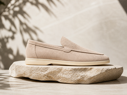 Onyx Beige Suede Loafer