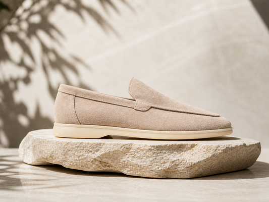 Onyx Beige Suede Loafer