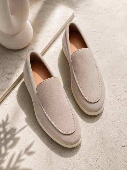 Onyx Beige Suede Loafer