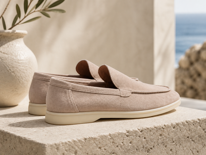 Onyx Beige Suede Loafer