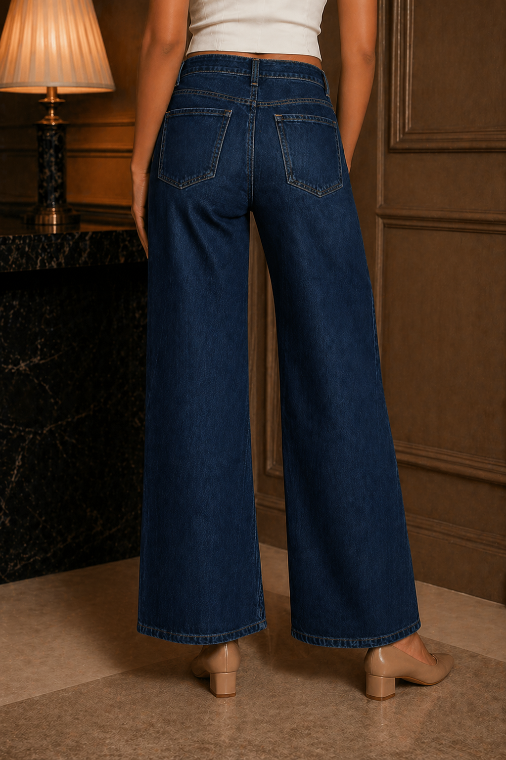 Indigo Wide Leg Jeans