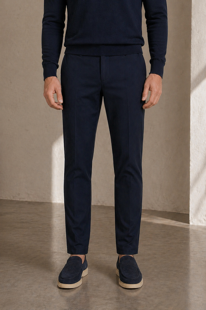Midnight Navy Blue Tailored Slim