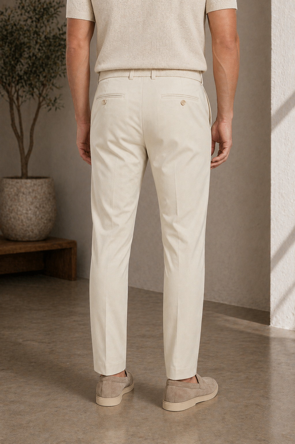 Midnight Beige Tailored Slim