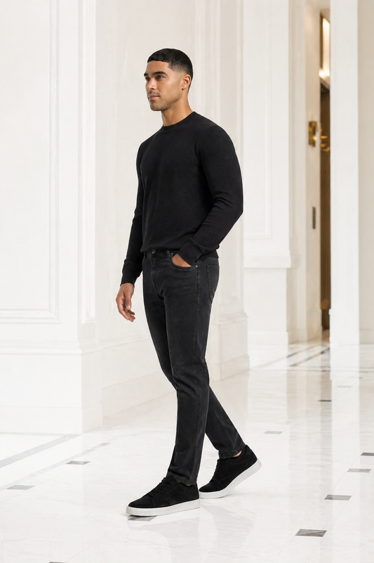 Obsidian Black Slim Denim
