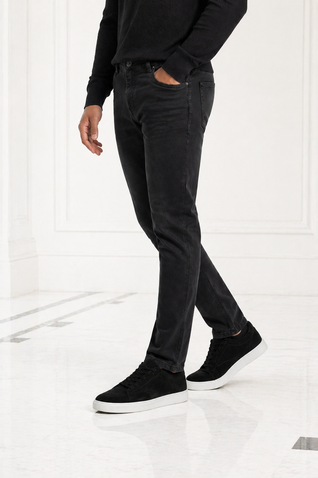 Obsidian Black Slim Denim
