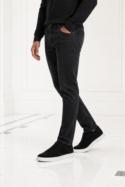 Obsidian Black Slim Denim