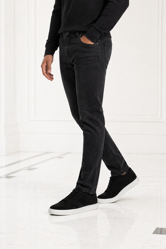 Obsidian Black Slim Denim
