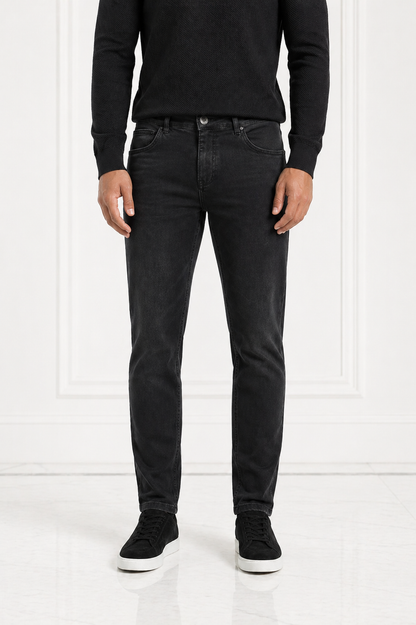 Obsidian Black Slim Denim