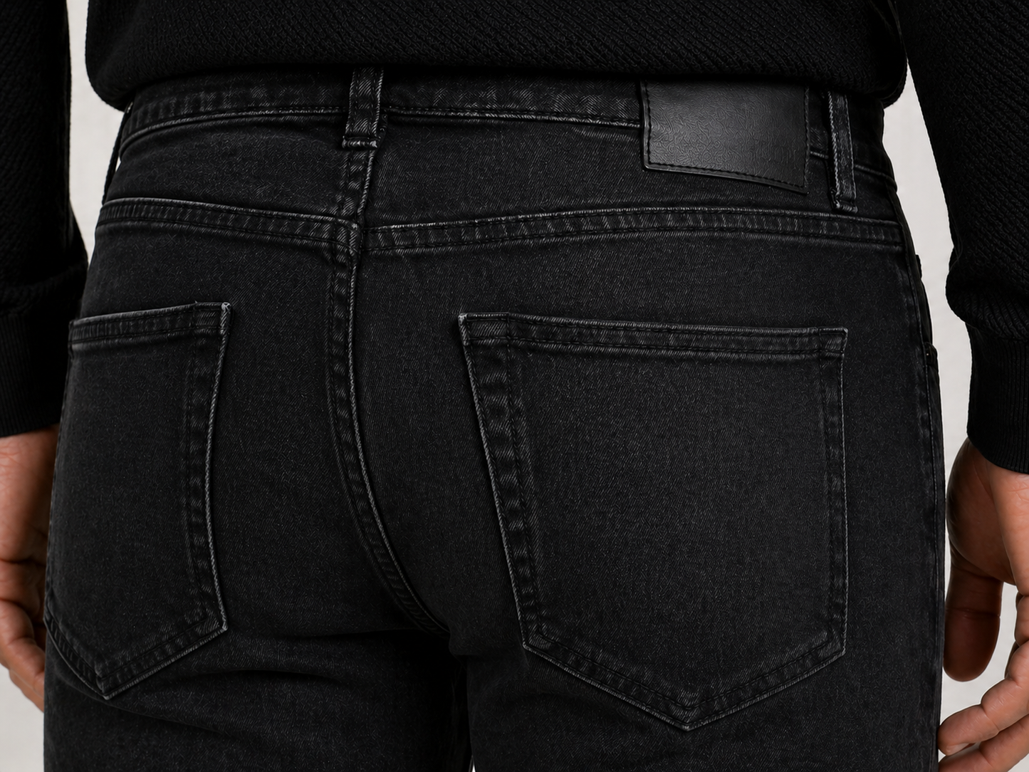 Obsidian Black Slim Denim