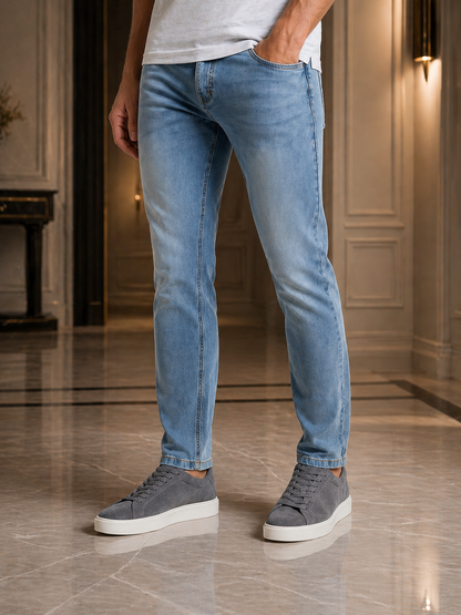 Obsidian Light Blue Slim Denim