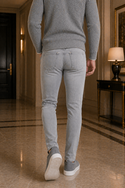 Obsidian Grey Slim Denim