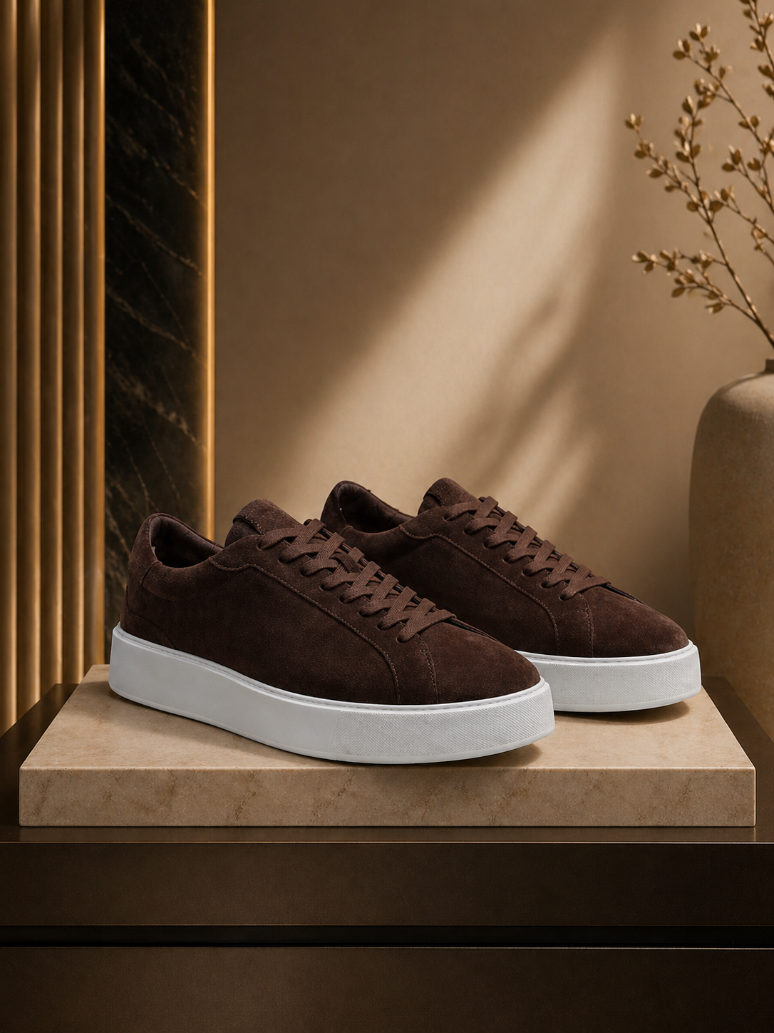 Arena Dark Brown Suede Court