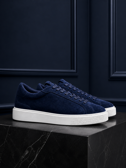 Arena Navy Blue Suede Court