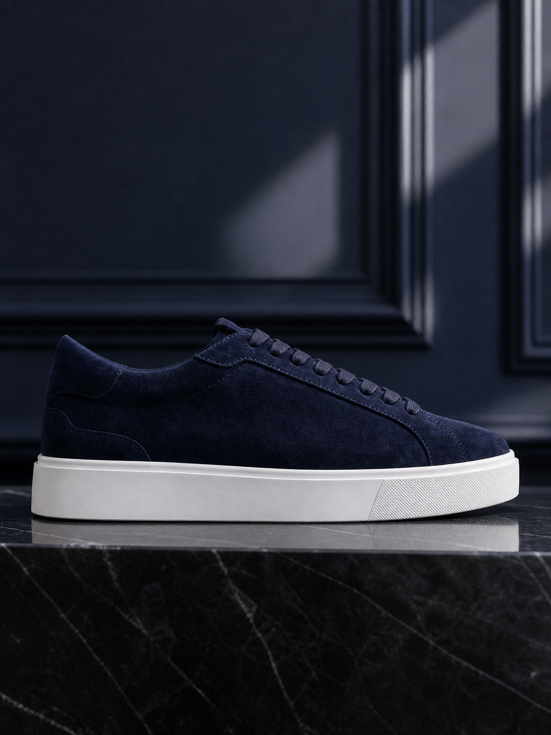Arena Navy Blue Suede Court