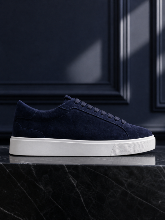 Arena Navy Blue Suede Court