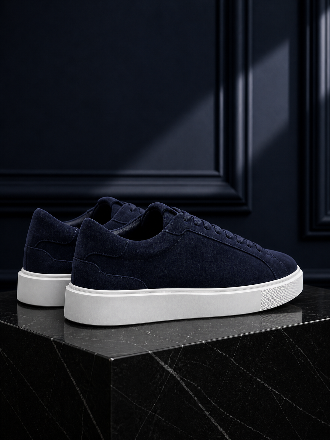 Arena Navy Blue Suede Court