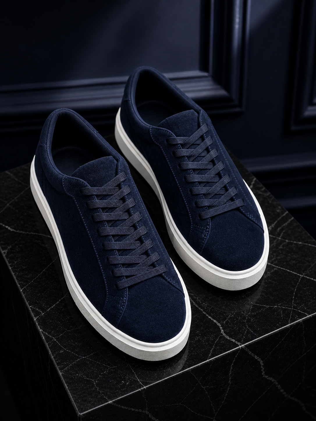 Arena Navy Blue Suede Court