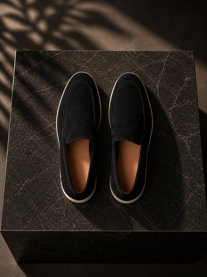 Onyx Black Suede Loafer